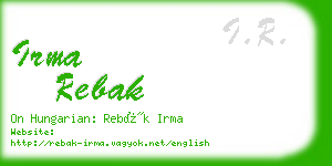 irma rebak business card